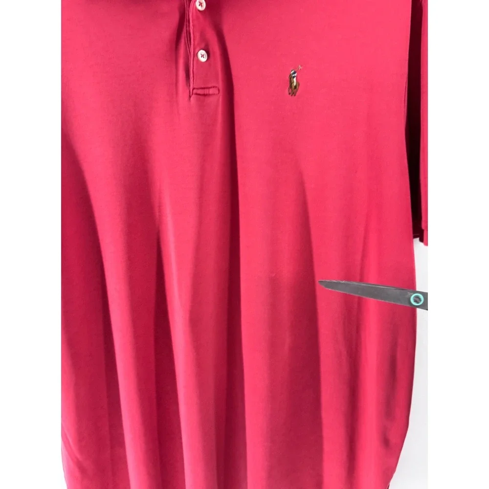 Polo Ralph Lauren‎ Polo Shirt Mens XXL Pink Good Classic Fit Short Sleeve Logo